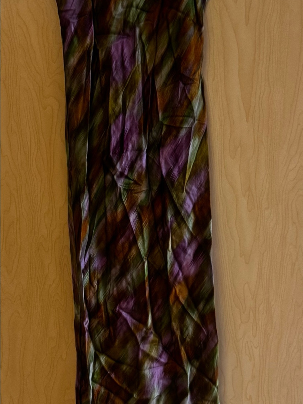 Purple & Green Patterned Maxi Dress